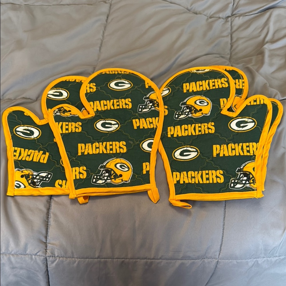🏈 Green Bay Packers Oven Mitts Set